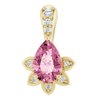 14K Yellow Pink Tourmaline and .03 CTW Diamond Pendant Ref 14869959